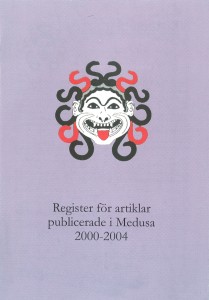 Register för artiklar publicerade i Medusa 2000-2004